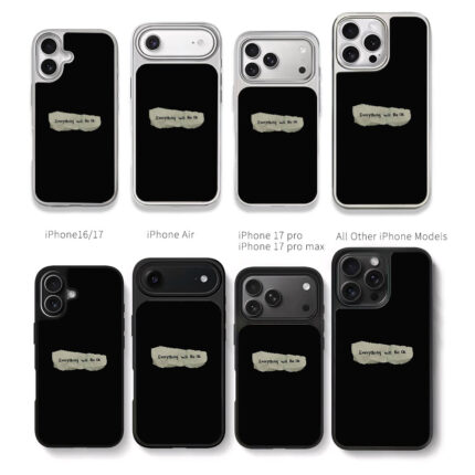 Everything will Be Ok note art Chris Brown Phone Case Black Electroplated Silver For Iphone 11 To 17