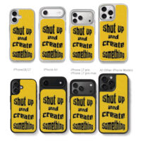 Shut up and create something Chris Brown Phone Case Black Electroplated Silver For Iphone 11 To 17