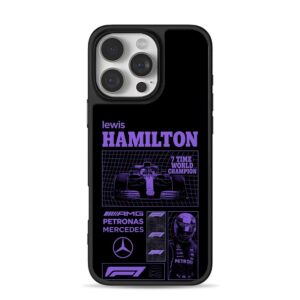 Lewis Hamilton F1 Mercedes AMG car iPhone 16 Pro Max Black Case