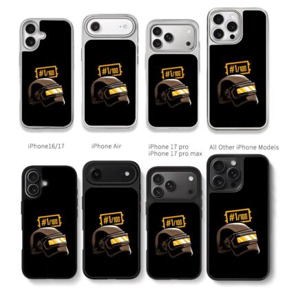 PUBG level 3 helmet 1 of 100 badge Chris Brown Phone Case Black Electroplated Silver For Iphone 11 To 17