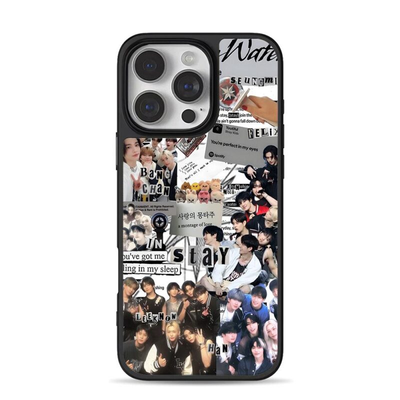 Stray Kids Stay collage with names iPhone 16 Pro Max Black Case