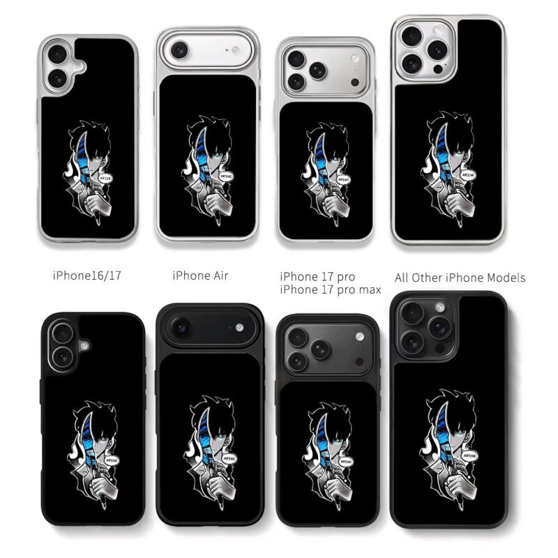 Sung Jinwoo Solo Leveling Arise art Chris Brown Phone Case Black Electroplated Silver For Iphone 11 To 17