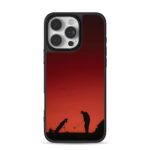 Sunset golfer silhouette golf bag iPhone 16 Pro Max Black Case