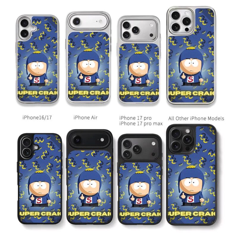 Super Craig South Park wave cartoon Chris Brown Phone Case Black Electroplated Silver For Iphone 11 To 17