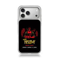 Super Hellboy retro pixel game art iPhone 17 Pro Max Electroplated Silver Case1