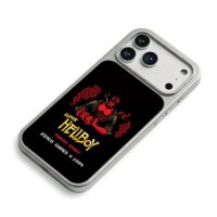 Super Hellboy retro pixel game art iPhone 17 Pro Max Electroplated Silver Case2