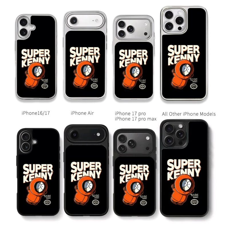 Super Kenny South Park cartoon Chris Brown Phone Case Black Electroplated Silver For Iphone 11 To 17