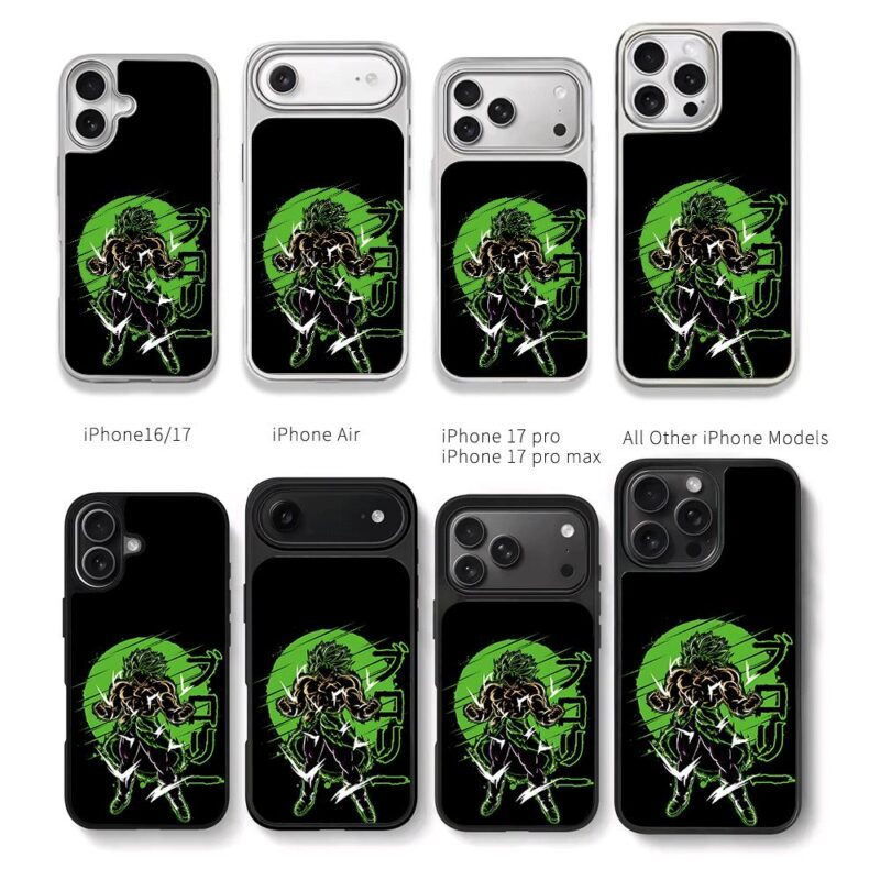 Super Saiyan Broly Dragon Ball Chris Brown Phone Case Black Electroplated Silver For Iphone 11 To 17